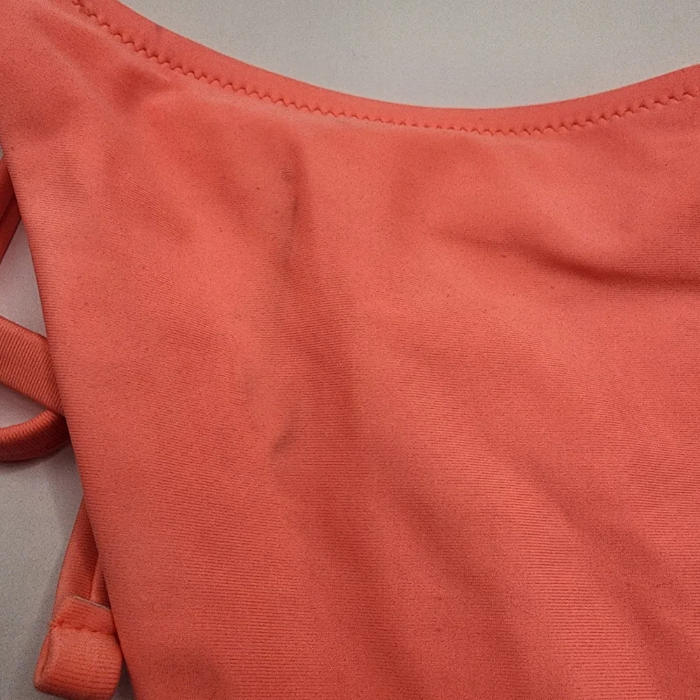 Aerie Neon‎ Orange Tie Waist Cheekiest Bikini Bottom Nwt Size XL